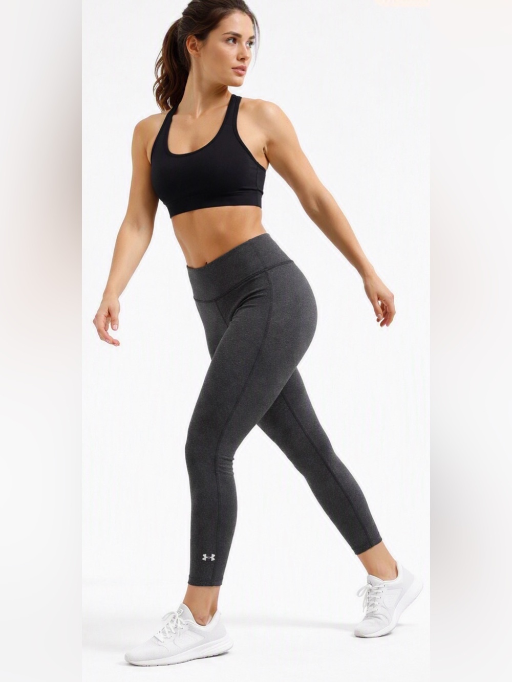 Under Armour Women’s Compression Workout Leggings in Charcoal Grey Sz XS